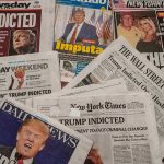 Trump Ally Turns Publicly Against Him Newspaper headlines about Trumps indictment.