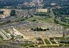 Pentagon Supercharges Psychological Warfare Aerial view of the Pentagon surrounded by highways and urban areas