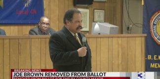 Judge Joe Brown dropped from GOP ballot for Shelby Co. mayor