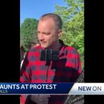 Woman says man called protesters 'uncivilized monkeys'